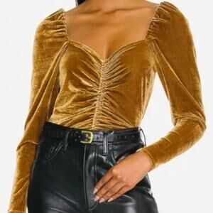 BB Dakota Top Velvet Ruched Crop Party Going Out Dinner Date Holiday Brunch